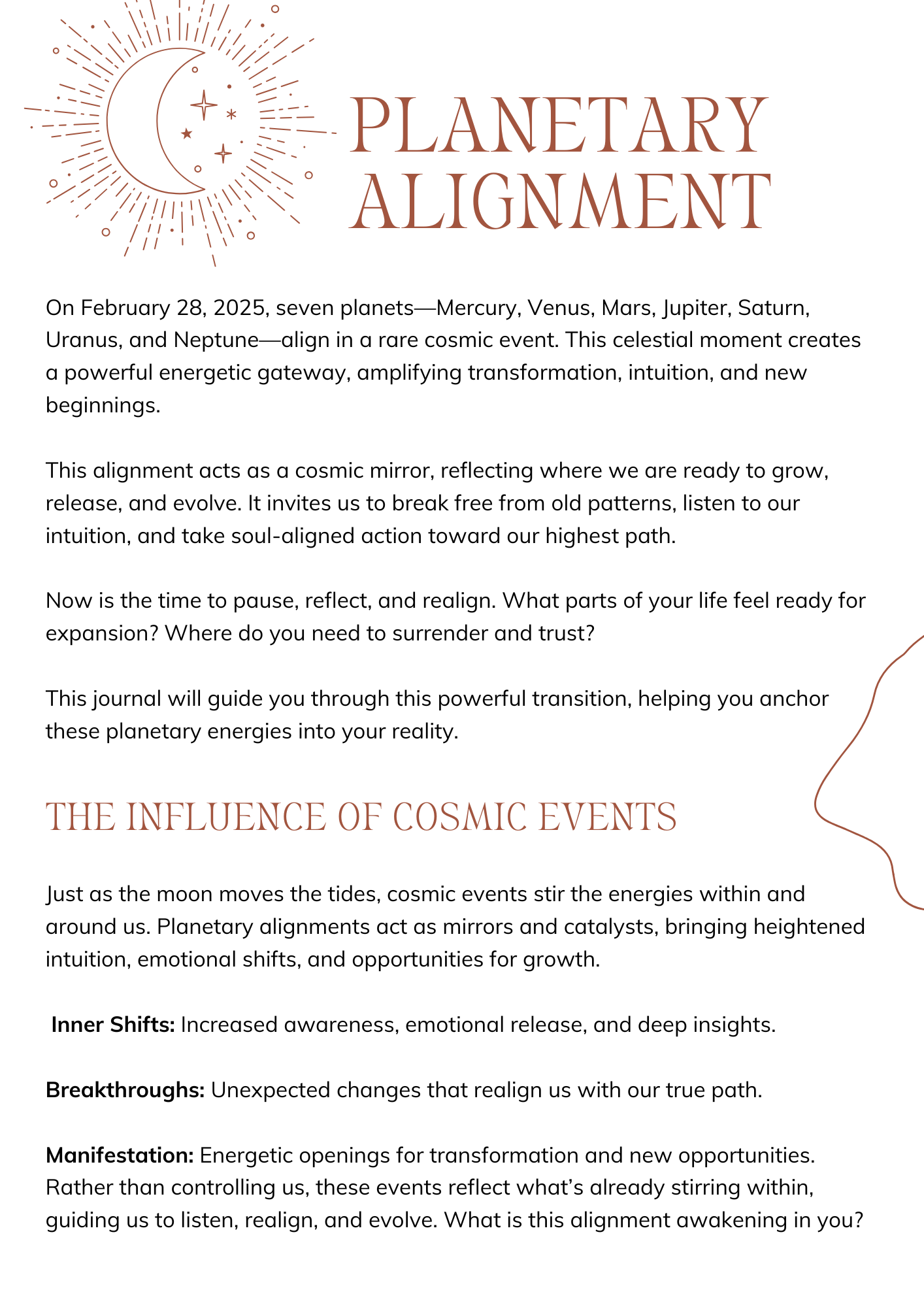 Celestial & Earth Rhythms: A Guided Journal for Cosmic & Sacred Alignments