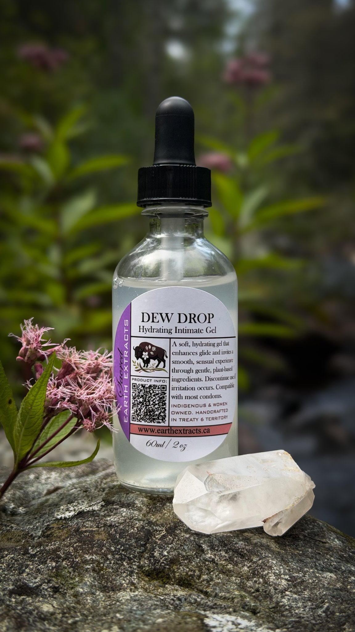 Dew Drop water-based lubricant close up