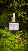 Sea Buckthorn facial oil 50 ml bottle on moss